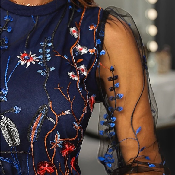 Long sleeved sheer lace top - Picture 5 of 6